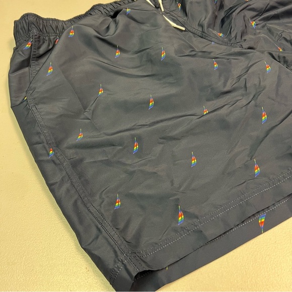 Nautica Blue Swim Trunks with Classic Design - Picture 2 of 8